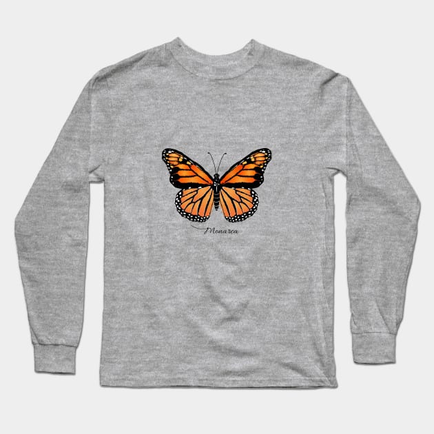 The monarch butterfly Long Sleeve T-Shirt by Slownessi